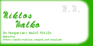 miklos walko business card